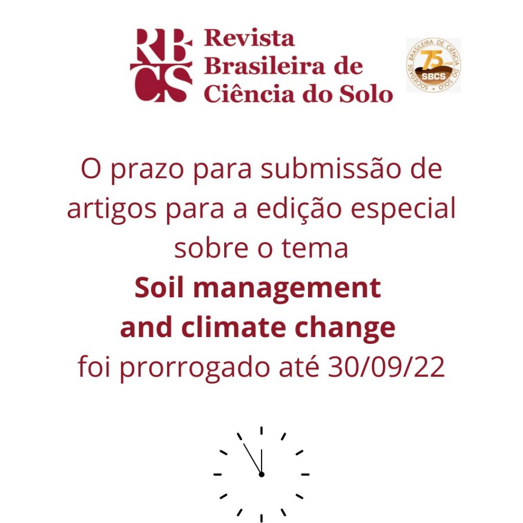 Special Issue – O prazo final para submissão foi prorrogado até 30 de setembro